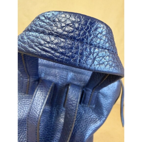 Banana Republic Italian Leather Mini Backpack - Navy Blue Pebbled Leather main image 16